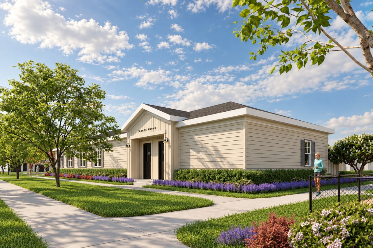 Aurora Oaks clubhouse and amenity rendering 3